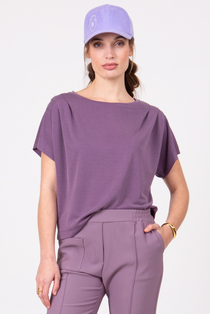 shop nu blouse zeline purple van nathalie vleeschouwer bij ik koop Belgisch conceptstore 'les belges', ruimste aanbod van Belgische damesmode en kindermode