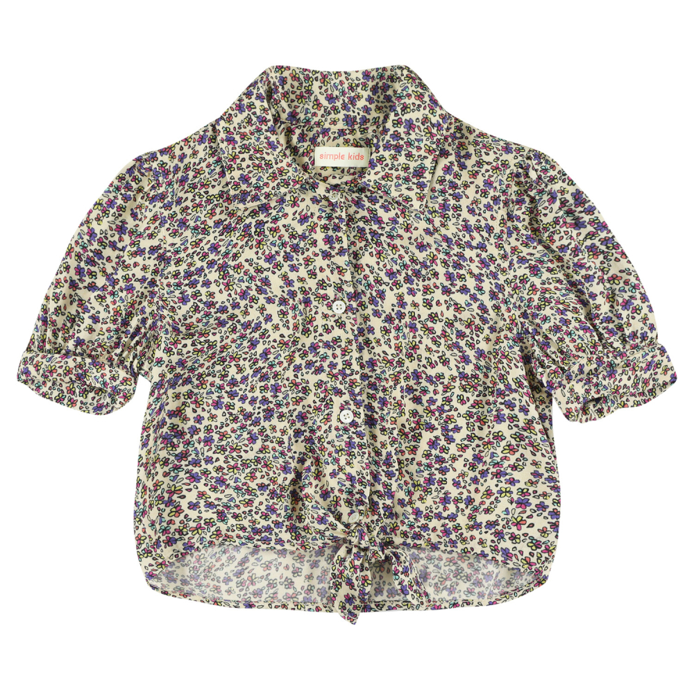 blouse oyster multi simple kids