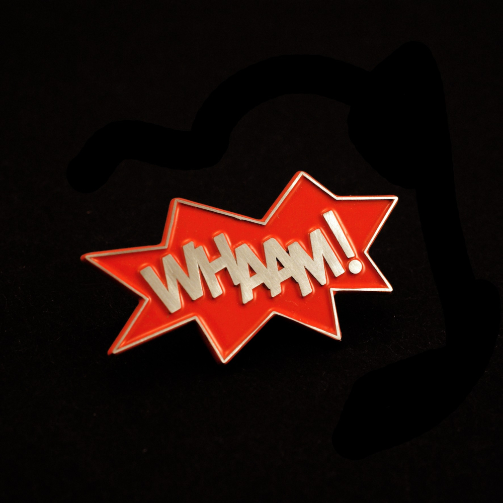 pin whaam! - red