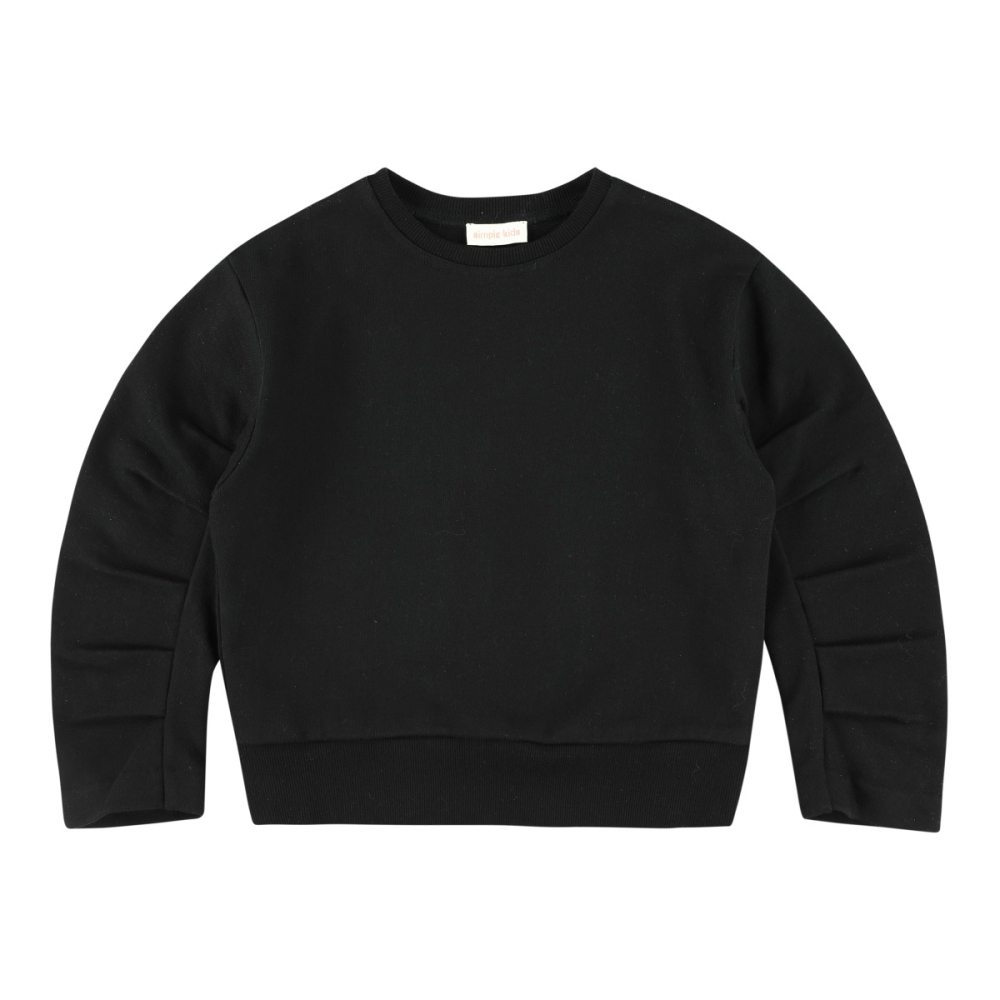 shop nu sweater season junior black van simple kids bij ik koop Belgisch conceptstore 'les belges', ruimste aanbod van Belgische kindermode