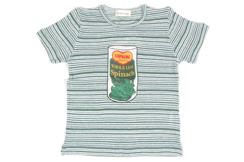 t-shirt spinach stripe by simple kids 