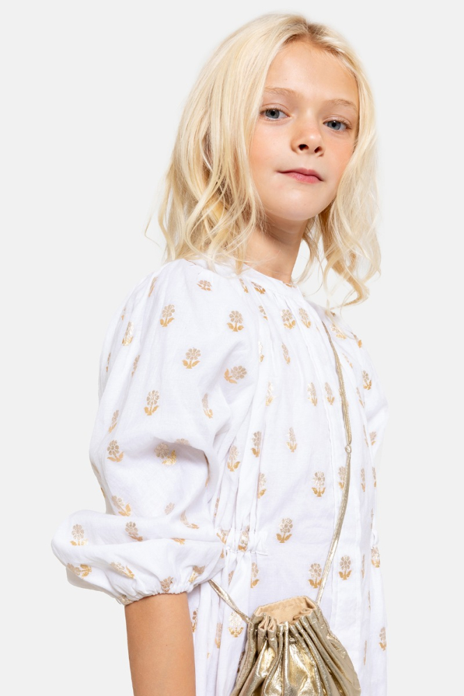 shop nu jurk east junior white van simple kids bij ik koop Belgisch conceptstore 'les belges', ruimste aanbod van Belgische kindermode