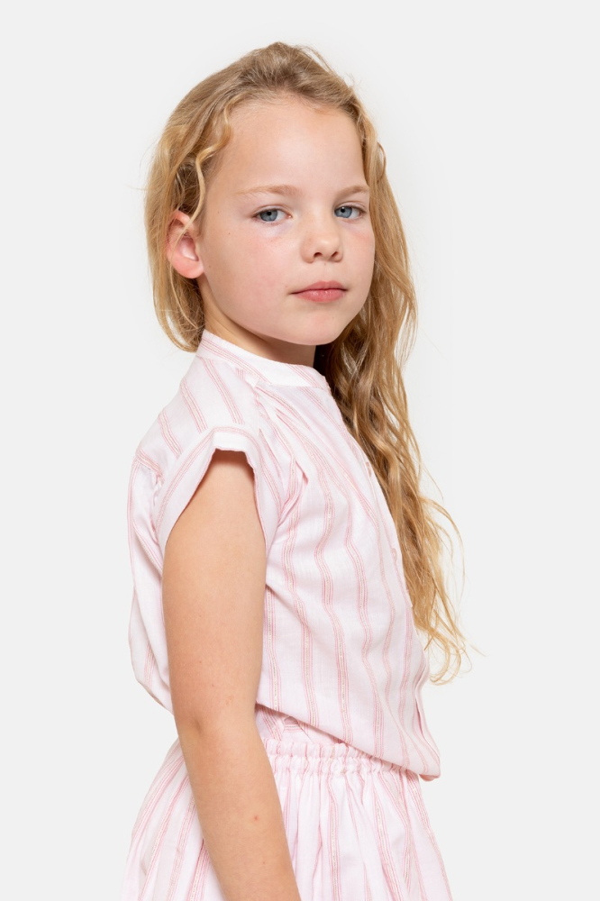 shop nu blouse roselle a pink van simple kids bij ik koop Belgisch conceptstore 'les belges', ruimste aanbod van Belgische kindermode