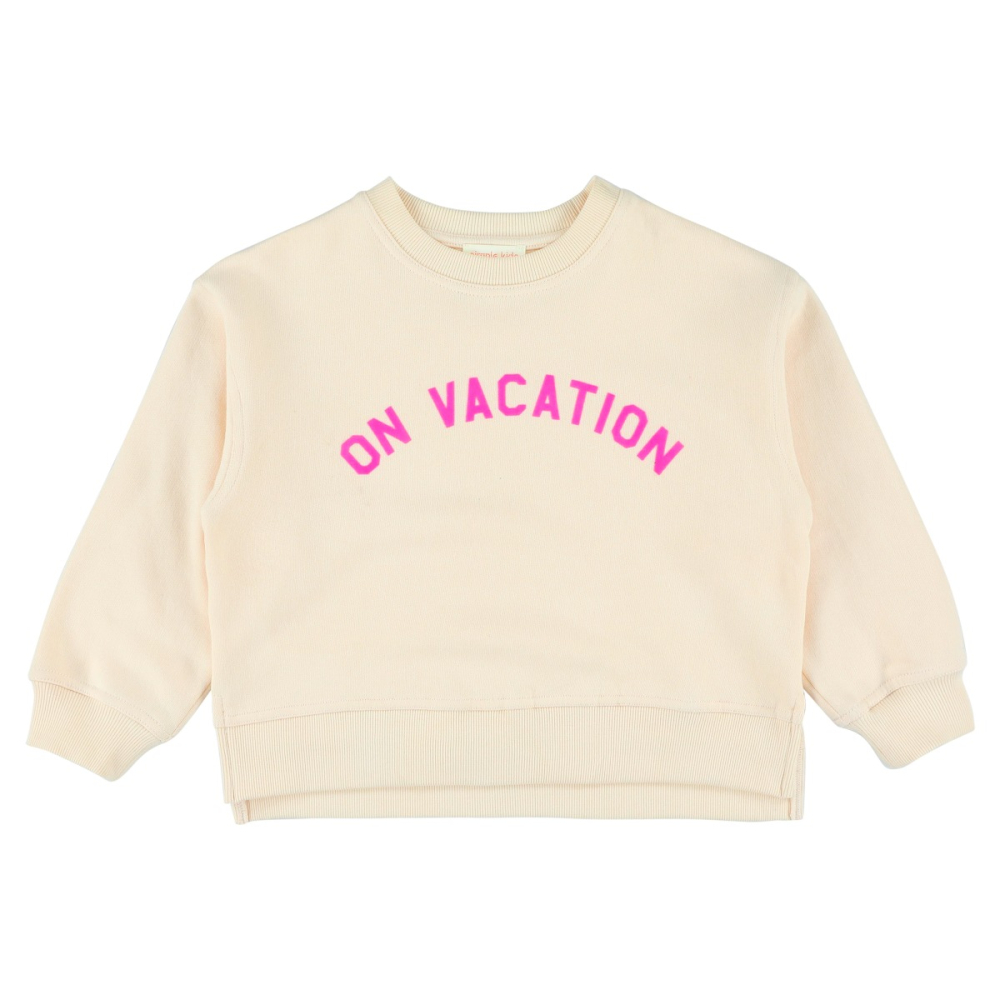 shop nu sweater vacation cream van simple kids bij ik koop Belgisch conceptstore 'les belges', ruimste aanbod van Belgische kindermode