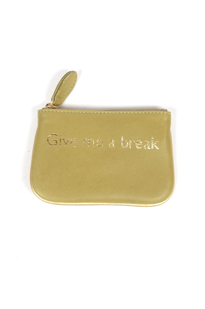 clutch small vert olive 'give me a break' by VII by cecile de jaegher