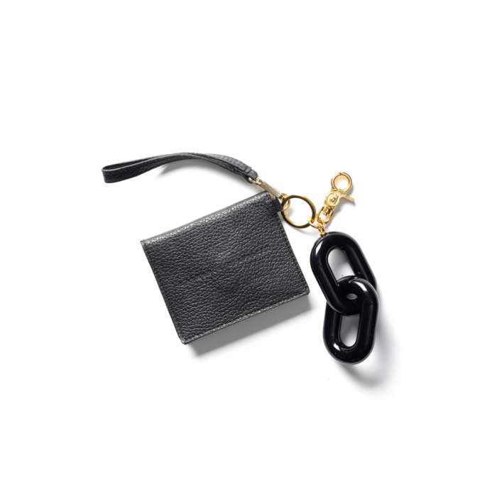 handtas keyhanger with cardholder black van laurence delvallez