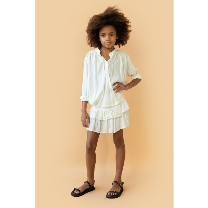 shop nu hemd mis 1 crepe white van simple kids bij ik koop Belgisch conceptstore 'les belges', ruimste aanbod van Belgische kindermode