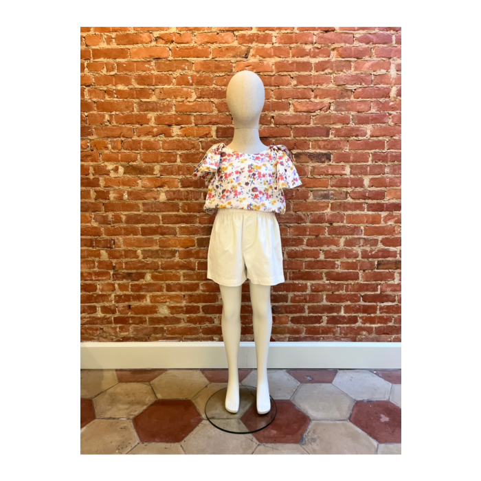 short giant twill white van simple kids