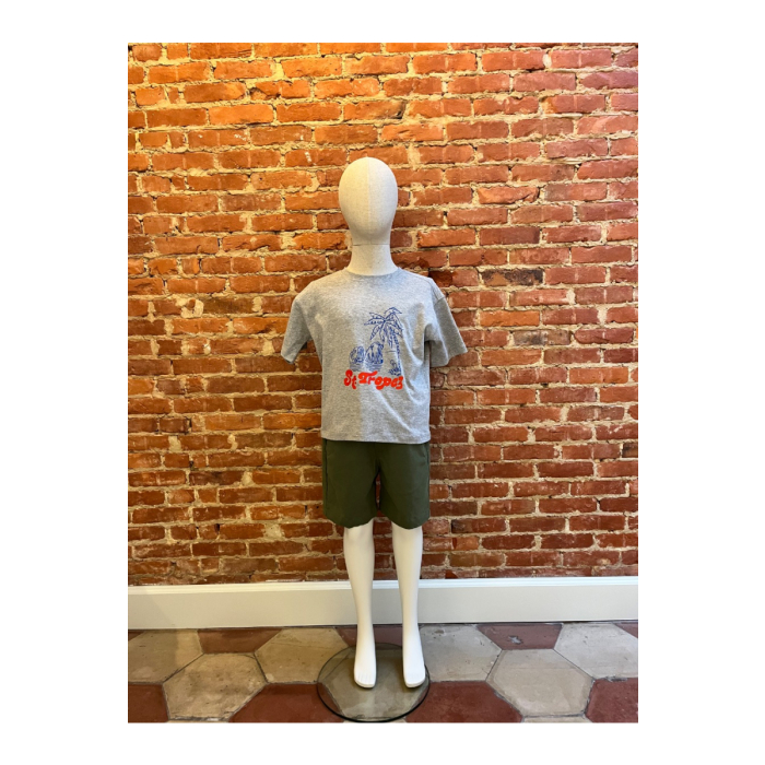 short dhoklaa twill kaki van simple kids