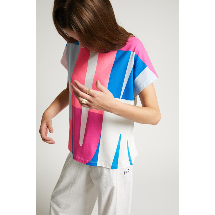 t-shirt sun blue van indee